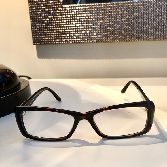 Fendi Accessories - Fendi Tortoiseshell Brown Rectangular Eyeglass Frames Made in Italy model:F805L